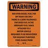 Signmission Safety Sign, OSHA WARNING, 7" Height, Red Dyed Diesel Fuel For Off Road, Portrait OS-WS-D-57-V-13491